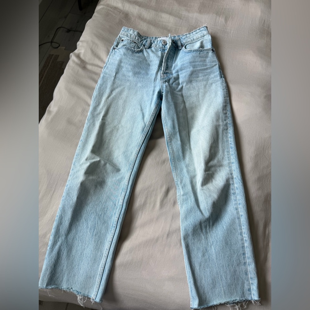 Zara Light Wash Straight Leg Jeans